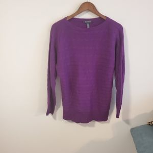 Lauren Ralph Lauren purple designer sweater size large wool Cashmere blend